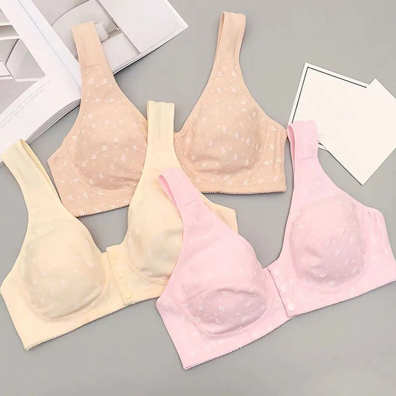 Buy 1 Get 1 FREE: Jersey Cotton Wireless Front-Button Bra!