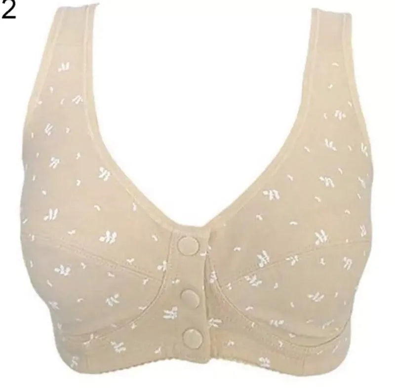 Buy 1 Get 1 FREE: Jersey Cotton Wireless Front-Button Bra!